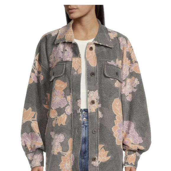 NWT Free People Floral Ruby Shirt Jacket, SM - Picture 6 of 15